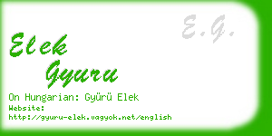 elek gyuru business card