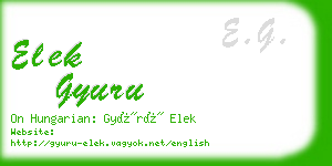 elek gyuru business card